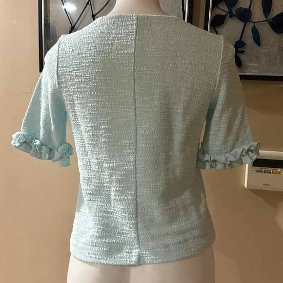 BANANA REPUBLIC Boucle Ruffle Cuff Top - Picture 5 of 10